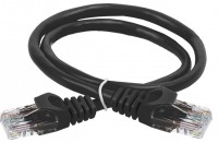 IEK ITK Коммутационный шнур кат. 6 UTP PVC 1м черный PC09-C6U-1M фото