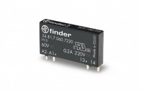 Finder Ультратонкое твердотельное реле; монтаж на печатную плату; выход 0,2A(220В DC); вход 24В DC; влагозащита RTIII 348170247220 фото