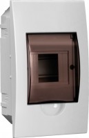 IEK GENERICA Корпус пластиковый ЩРВ-П-4 черн. прозр. дверь IP41 MKP12-V-04-41-G фото