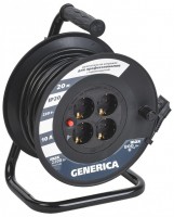 IEK GENERICA Катушка УК20 с т/з 4 места 2P+PE/20м 3х1,0мм2 WKP10-10-04-20-G фото