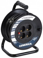 IEK GENERICA Катушка УК20 с т/з 4 места 2P+PE/20м 3х1,5мм2 WKP20-16-04-20-G фото