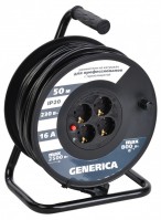 IEK GENERICA Катушка УК50 с т/з 4 места 2P+PE/50м 3х1,5мм2 WKP20-16-04-50-G фото