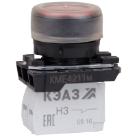 КЭАЗ Кнопка КМЕ4211м-красный-1но+1нз-цилиндр-IP65 248244 фото