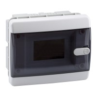КЭАЗ Корпус пластиковый Встраиваемый OptiBox P-CVK-1-06-IP41 Прозрачная черная дверь 145778 фото