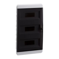 КЭАЗ Корпус пластиковый Встраиваемый OptiBox P-BVK-2-36-IP41 Прозрачная черная дверь 117955 фото
