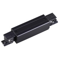 Novotech 135051 NT19 012 черный Соединитель с токопроводом прямой внешний для трехфазного шинопровода IP20 22 135051 фото