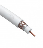 ЭРА R-64-PVC100 Кабель коаксиальный RG-6U, 75 Ом, Cu/(оплётка Cu 64%), PVC, цвет белый, бухта 100 м Б0044603 фото