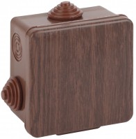 ЭРА KOR-80-80-50-7g-O Коробка распаячная открытой установки КОР (дуб) 80х80х50мм с гермовводами 7 вх. IP54 Б0043226 фото