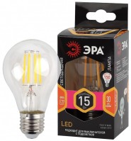ЭРА F-LED A60-15W-827-E27 (филамент, груша, 15Вт, тепл, Е27) Б0046981 фото