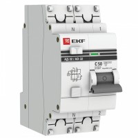 EKF PROxima АД-32 Диф. Автомат (C)  1P+N 50А/30мА тип АС 4,5кА , электронный DA32-50-30-pro фото
