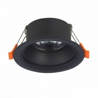 ST LUCE ST200.408.01 Светильник встаиваемый матовый черный GU10 1*50W D89xH40 220V без ламп ST200.408.01 фото