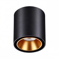 Novotech 358485 OVER NT20 000 черный/золото Светильник накладной IP20 LED 10W 220V RECTE 358485 фото