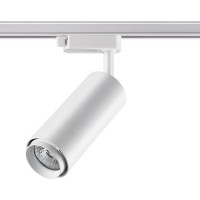 Novotech 370415 NT19 187 белый трековый светильник IP20 GU10 50W 220V PIPE 370415 фото