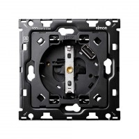 Simon 100 Кит 1 пост механизм 1 розетка Schuko с з/у USB SC 2.1А + суппорт 10010109-039 фото