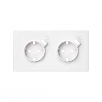 Simon 100 Белый матовый Кит 2 поста, фронт. Накладка на 2 розетки Schuko с з/у USB SC 10020211-230 фото