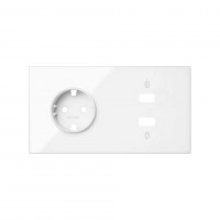 Simon 100 Белый глянец Кит 2 поста, фронт. Накладка на 1 розетку Schuko + 1 з/у 2хUSB 10020205-130 фото