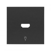 Simon 100 Черный матовый Накладка розетки HDMI 10001094-238 фото