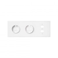 Simon 100 Белый матовый Кит 3 поста, фронт. Накладка на 2 розетки Schuko + 1 з/у 2xUSB цвета 10020308-230 фото