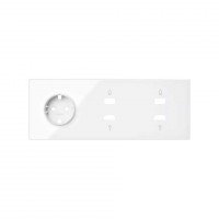 Simon 100 Белый глянец Кит 3 поста, фронт. Накладка на 1 розетку Schuko + 2 розетки HDMI + 2 розетки USB 10020305-130 фото