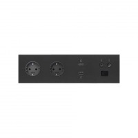 Simon 100 Черный матовый Кит 4 поста, фронт. Накладка на 2 розетки Schuko + 1 розетку TV+SAT + 1 розетку RJ45 + 1 розетку HDMI + 1 розетку USB 10020402-238 фото