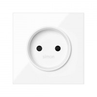 Simon 100 Белый глянец Накладка розетки без заземления 10000040-130 фото