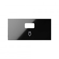Simon 100 Черный глянец Накладка розетки USB 10001091-138 фото