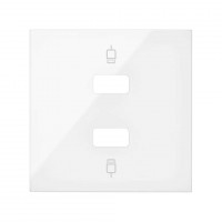 Simon 100 Белый глянец Накладка розетки 2xUSB 10001090-130 фото