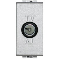 BTicino Living Light алюминий розетка TV проходная, 1 мод NT4202P фото