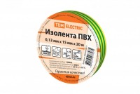 TDM Изолента длина 20м, ширина 15мм, желто-зеленая SQ0526-0017 фото