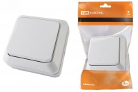 TDM Ладога Выключатель 1-кл. открытой установки IP20 10А, белый SQ1801-0001 фото