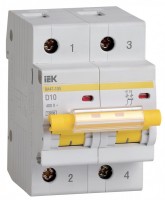 IEK KARAT Авт. выкл.ВА47-100 2Р 10А 10кА х-ка D MVA40-2-010-D фото