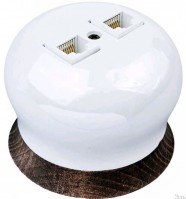Bironi Фаберже керамика перламутр розетка RJ45 B2-302-010/18 фото