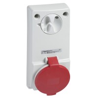 Schneider Electric ПАНЕЛЬНАЯ РОЗЕТКА UNIKA Б/ЗАЩ 32A 3PNE 380-415 IP44 82047 фото