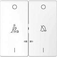 Schneider Electric Merten D-Life Белый Лотос Клавиша 2-ая, линзой LED, символ: «звонок»/горничная MTN3429-6035 фото