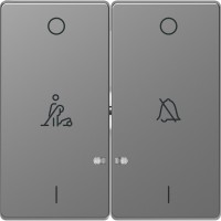 Schneider Electric Merten D-Life Нержавеющая Сталь Клавиша 2-ая, линзой LED, символ: «звонок»/горничная MTN3429-6036 фото