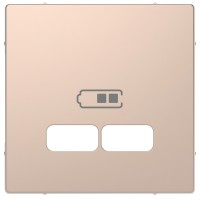 Schneider Electric Merten D-Life Шампань Центральная накладка для USB механизма 2,1А MTN4367-6051 фото