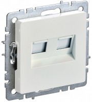 IEK Brite Base жемчуг розетка компьютерная двойная кат.5E RJ45 BR-K20-1-K36 фото