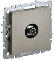 IEK Brite Base шампань розетка TV проходная BR-A10-P-K37 фото
