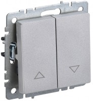 IEK Brite Base алюминий выключатель жалюзи 10А BR-V15-0-10-K47 фото