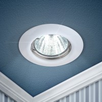 ЭРА ST3 WH Белый Светильник штампованный MR16,12V/220V, 50W C0043801 фото