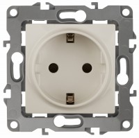 ЭРА 12-2111-02 Розетка 2P+E Schuko, 16A-250В, IP20, винт, 12, Слоновая кость Б0029237 фото