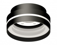 Корпус светильника накладной C8414 SBK/CL черный песок/прозрачный D110*H55mm GX53 C8414 фото