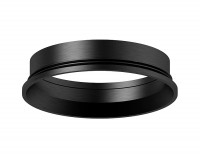 Насадка передняя для корпуса светильника с диаметром отверстия D60mm N6103 PBK черный полированный D60*H18mm Out2mm MR16 N6103 фото