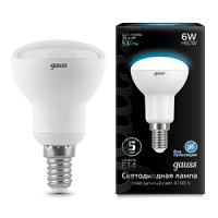 Gauss Лампа R50 6W 530lm 4100K Е14 LED 106001206 фото