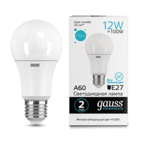 Gauss Лампа Elementary A60 12W 1150lm 4100K E27 LED 23222 фото
