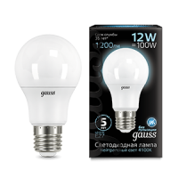 Gauss Лампа A60 12W 1200lm 4100K E27 LED 102502212 фото