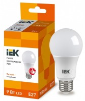 IEK Лампа светодиодная ECO A60 шар 9Вт 230В 3000К E27 LLE-A60-9-230-30-E27 фото