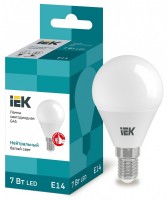 IEK Лампа светодиодная ECO G45 шар 7Вт 230В 4000К E14 LLE-G45-7-230-40-E14 фото