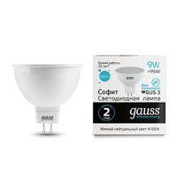 Gauss Лампа Elementary MR16 9W 660lm 4100K GU5.3 LED 13529 фото