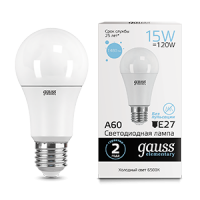 Gauss Лампа Elementary A60 15W 1480lm 6500K E27 LED 23235 фото